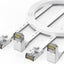 2 Cables Ethernet Cat 6 20ft 10 Gbps Blanco