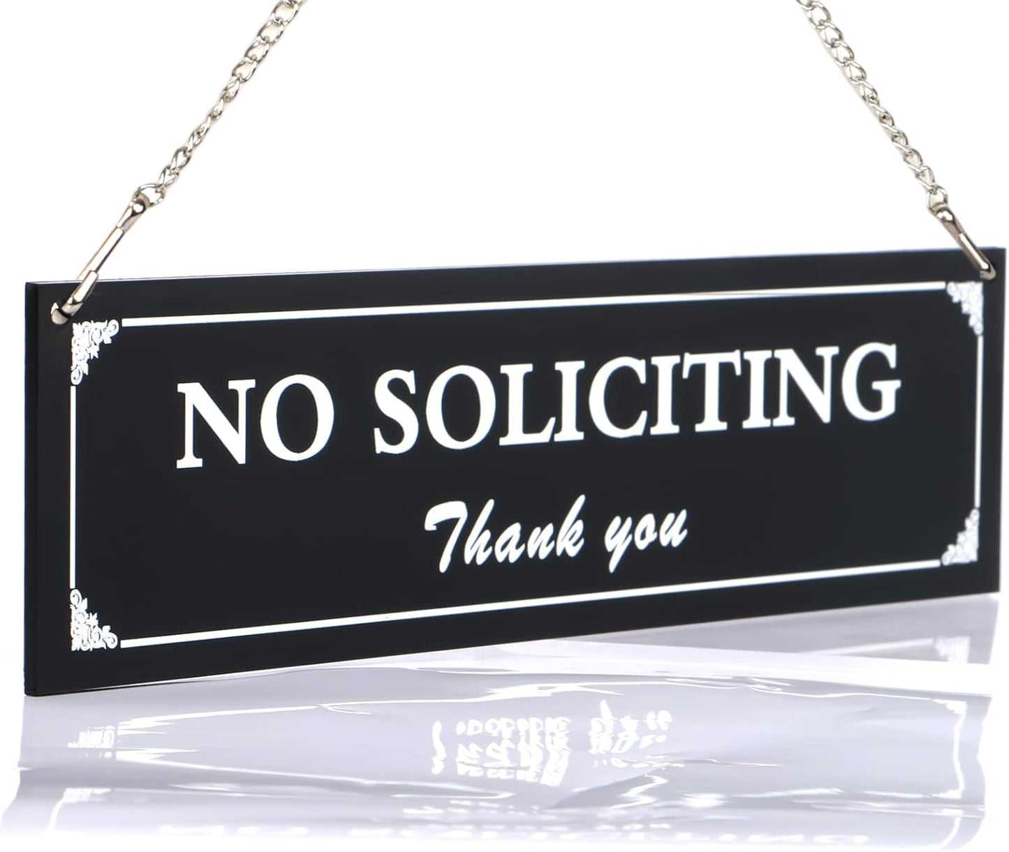 Letrero no solicitar autoadhesivo para puerta hogar