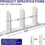 Guía suelo puerta corrediza armario ABS blanco 1-3/8pulg