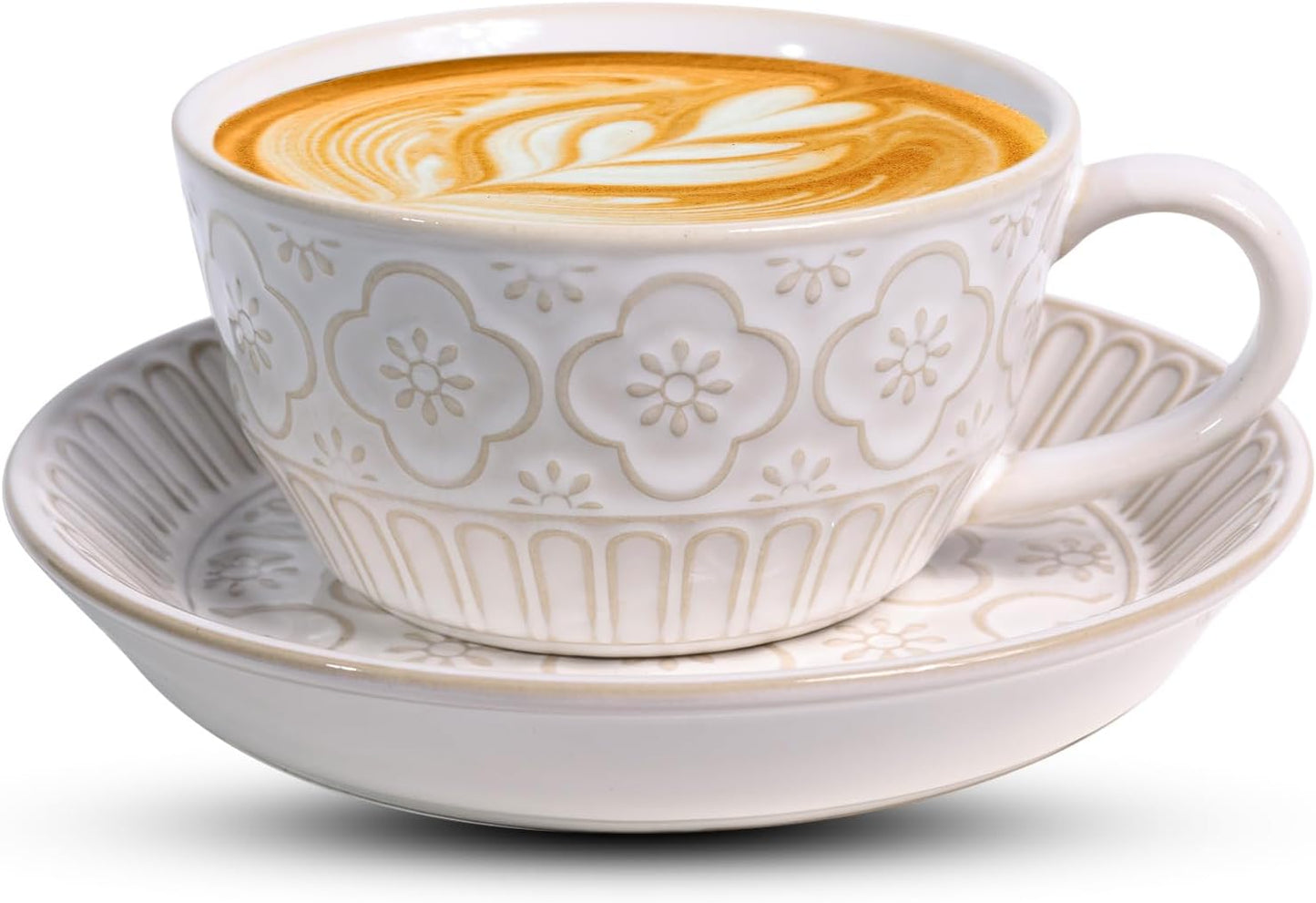 Taza café con platillo vintage 12oz regalo navidad