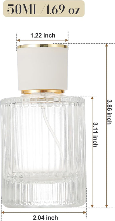 3 Pzas Botella Spray Perfume 50ml Reutiliz. Viaje