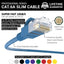 Cable Ethernet Cat6A Slim UTP 7ft pack 10 azul 10Gbps 550MHz