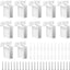 Pack 12 Soportes Estante Plástico Sujetadores Pared