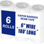 6 Rollos Cinta Barrera Vapor 6pulg x 180ft PE Polietileno