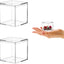Caja acrílico transparente cuadrada 2 pzas con tapa