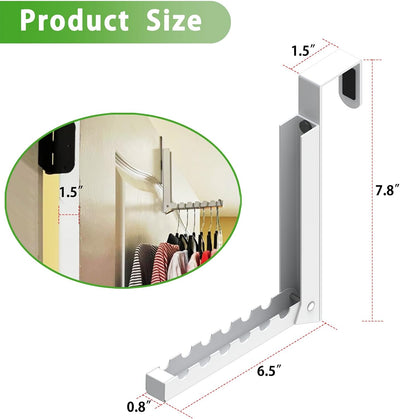 2 Ganchos plegables para colgar ropa sobre puerta