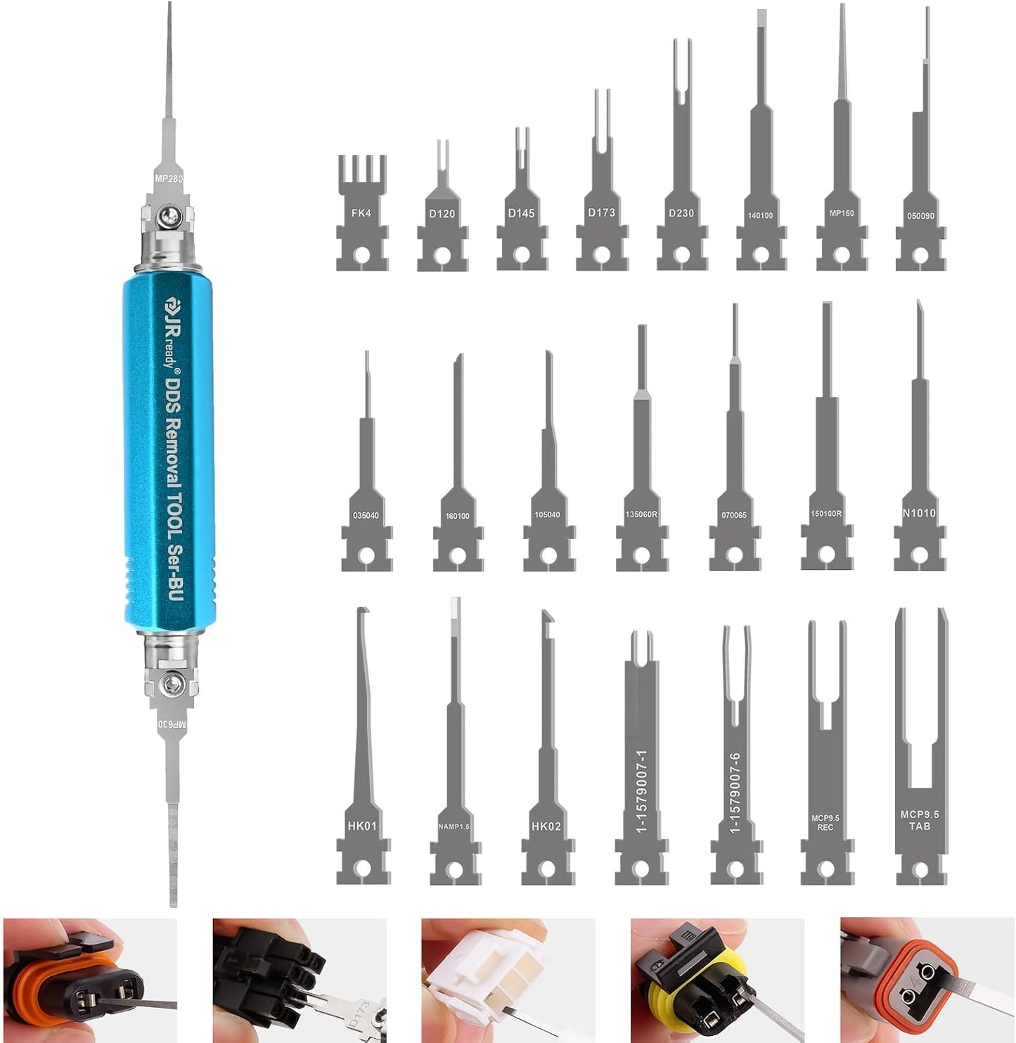 Kit herramientas extracción pines 24 pzas terminales