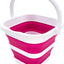 Cubo limpieza rectangular 5L plegable camping playa hogar blanco