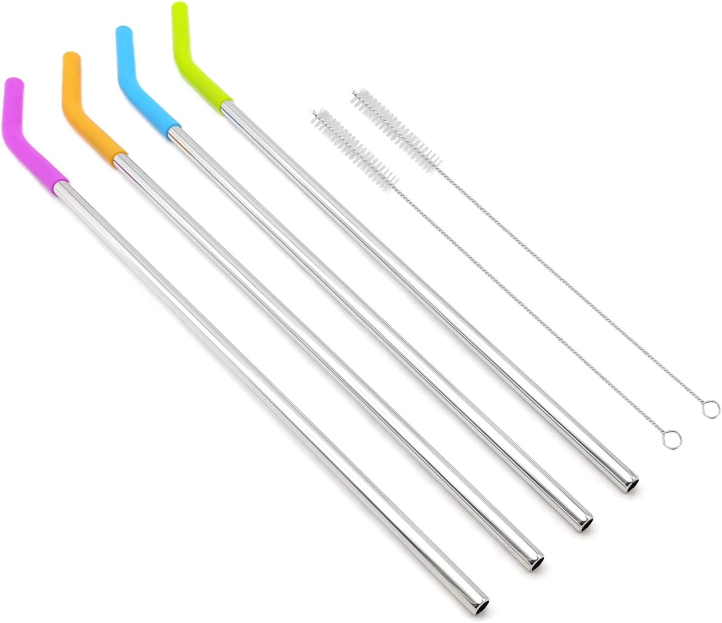 Pajitas reutilizables acero inox 18/8 14.5pulg para batidos