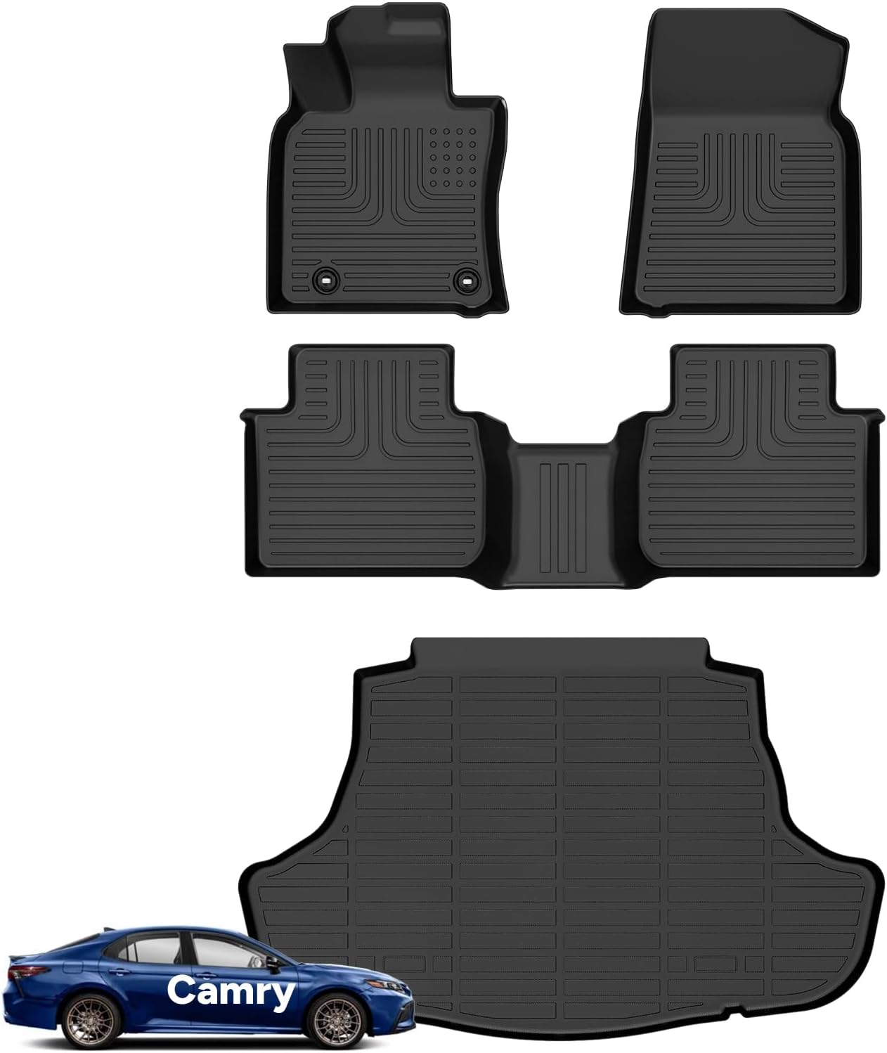 Alfombrillas TPE Camry FWD 2018-24 color negro
