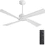Ventilador techo 48pulg 4 aspas madera motor 6 vel reversible blanco