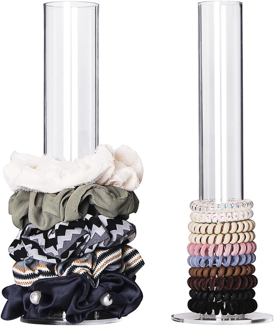 Soporte vertical acrílico para pulseras y lazos cabello