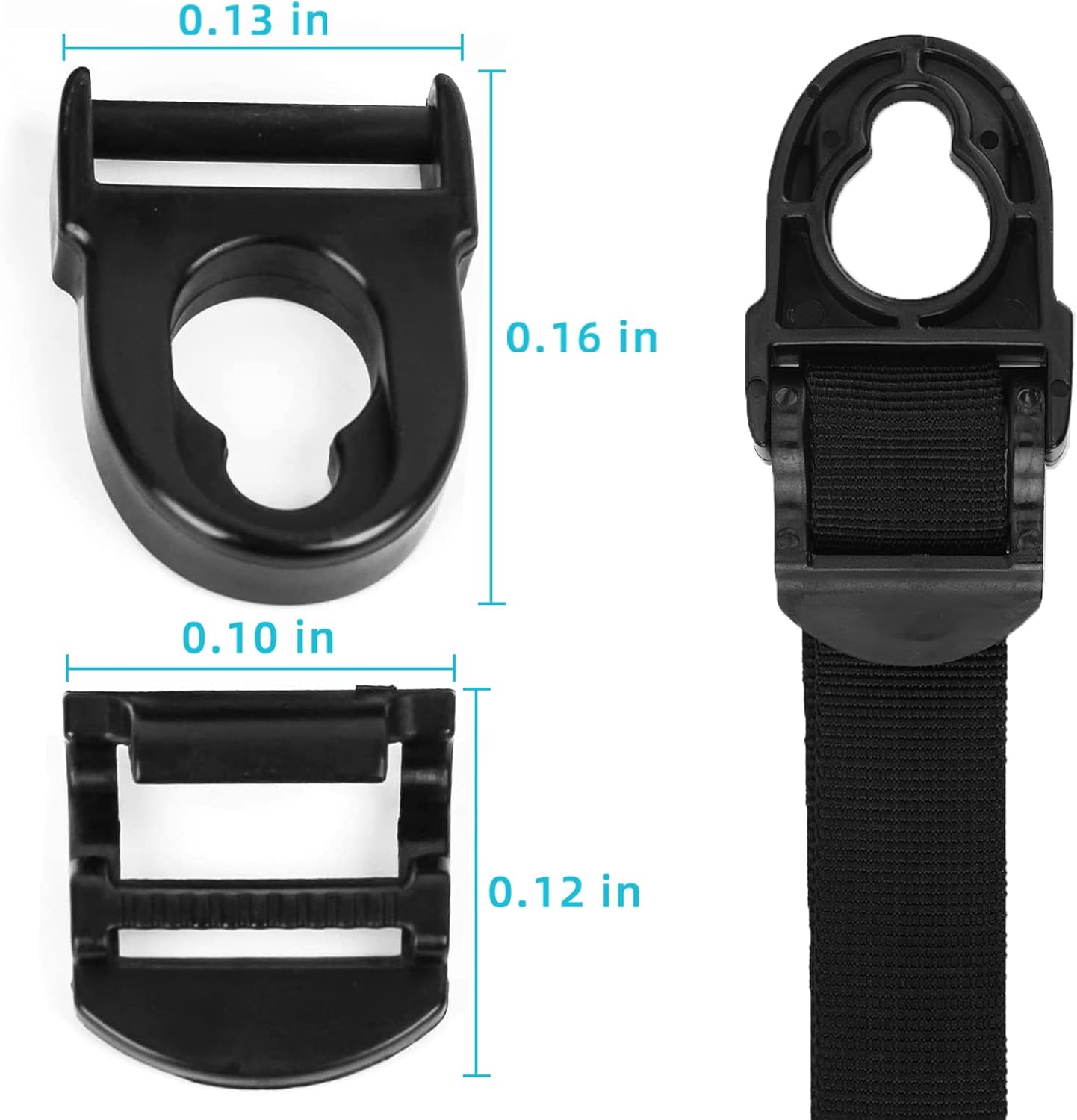 Kit reparación asiento kayak correa clips ganchos ajuste