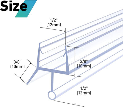 Sello puerta ducha 2 pzas 1/2x36 pulg para brecha 12mm