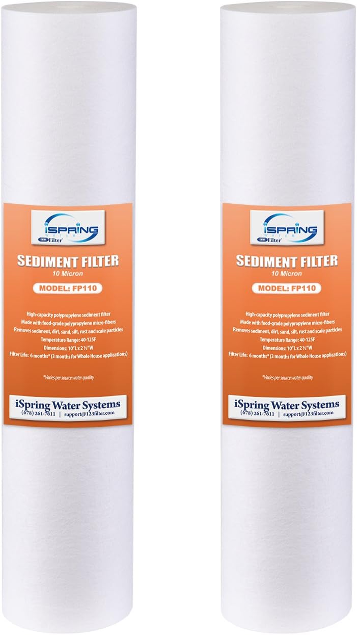 Cartuchos filtro sedimentos 10x2.5pulg 10micrones pack 2