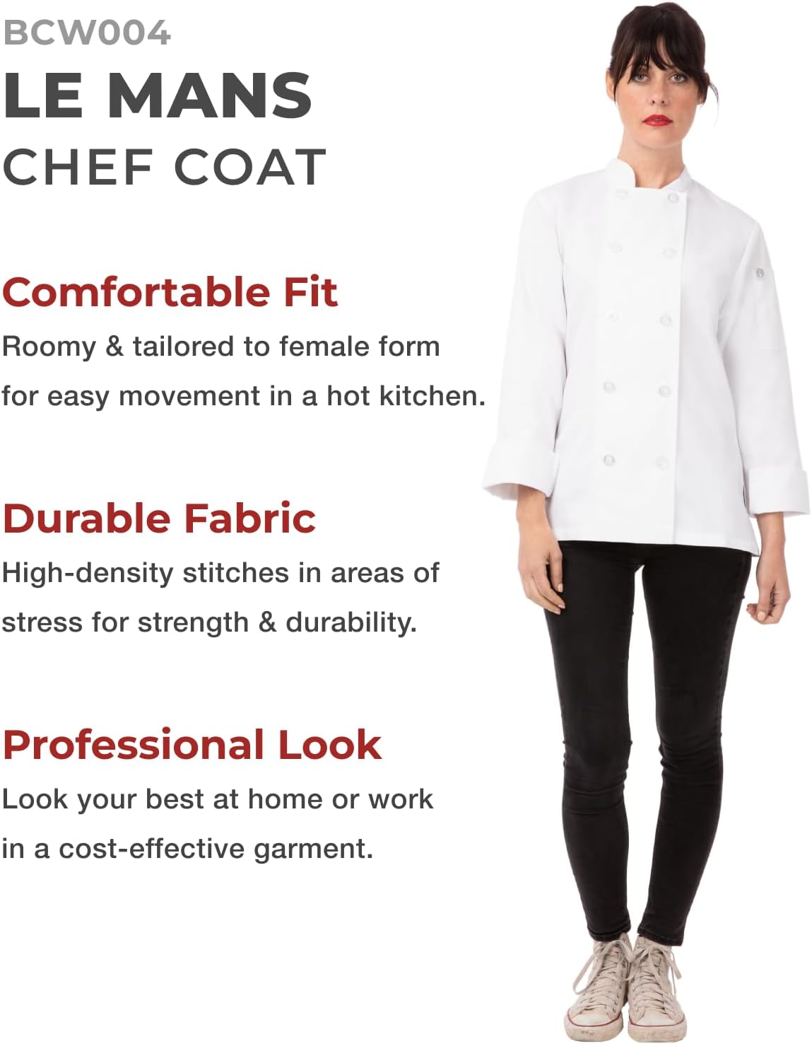 Abrigo chef Le Mans para mujer