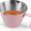 Tazas medidoras acero inox doble boquilla con escala