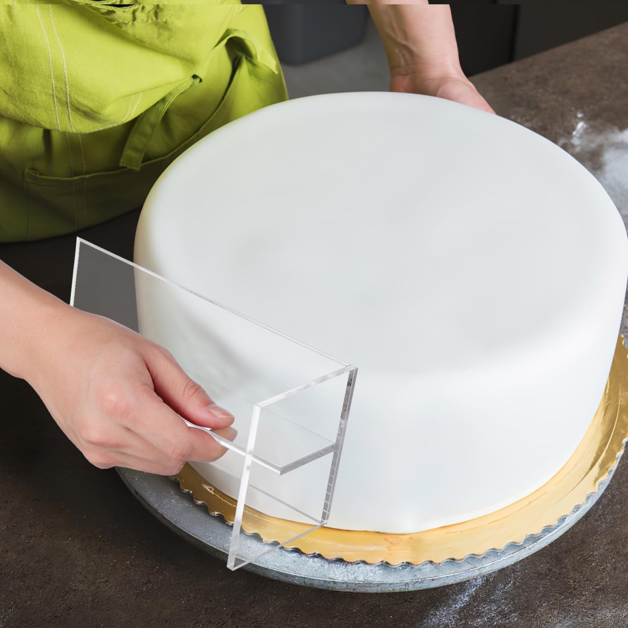 Raspador acrílico pastelería 8.6pulg herramienta glaseado