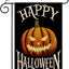 Bandera jardín Halloween Boo gato calabaza 12x18"