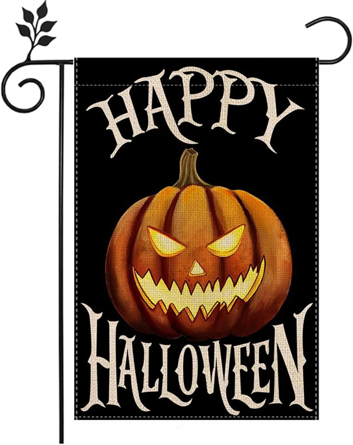 Bandera jardín Halloween Boo gato calabaza 12x18"