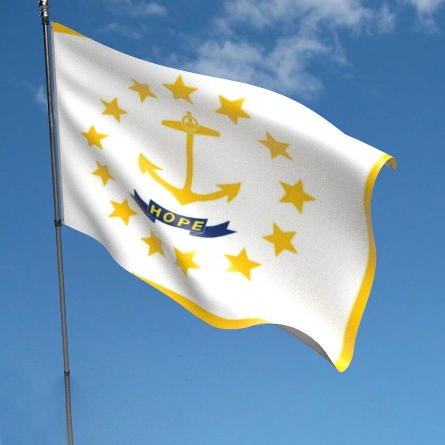 Bandera Rhode Island 3x5 doble cara nailon 210D rayas cosidas