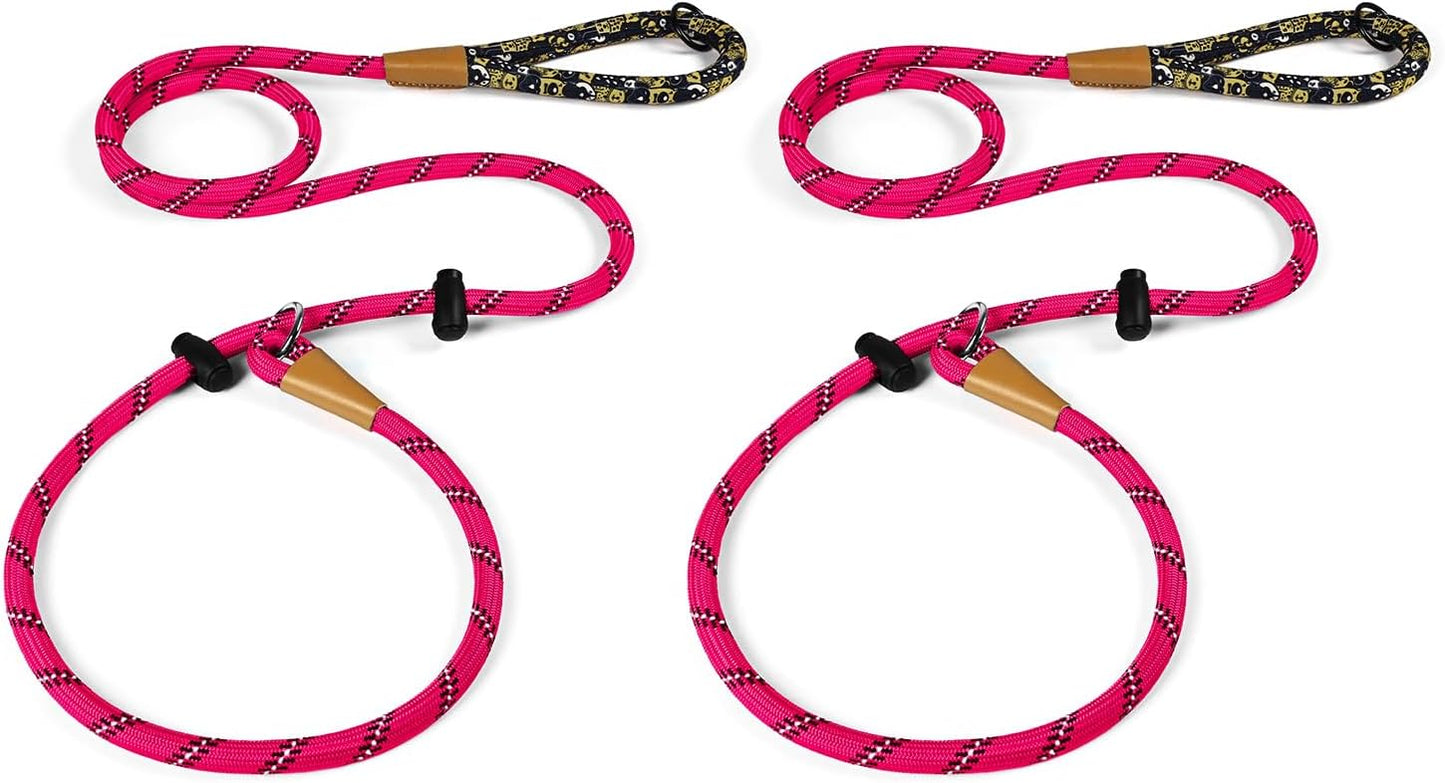 Correa antiderrap para perros 1/2pulg x6ft 2pzas rosa