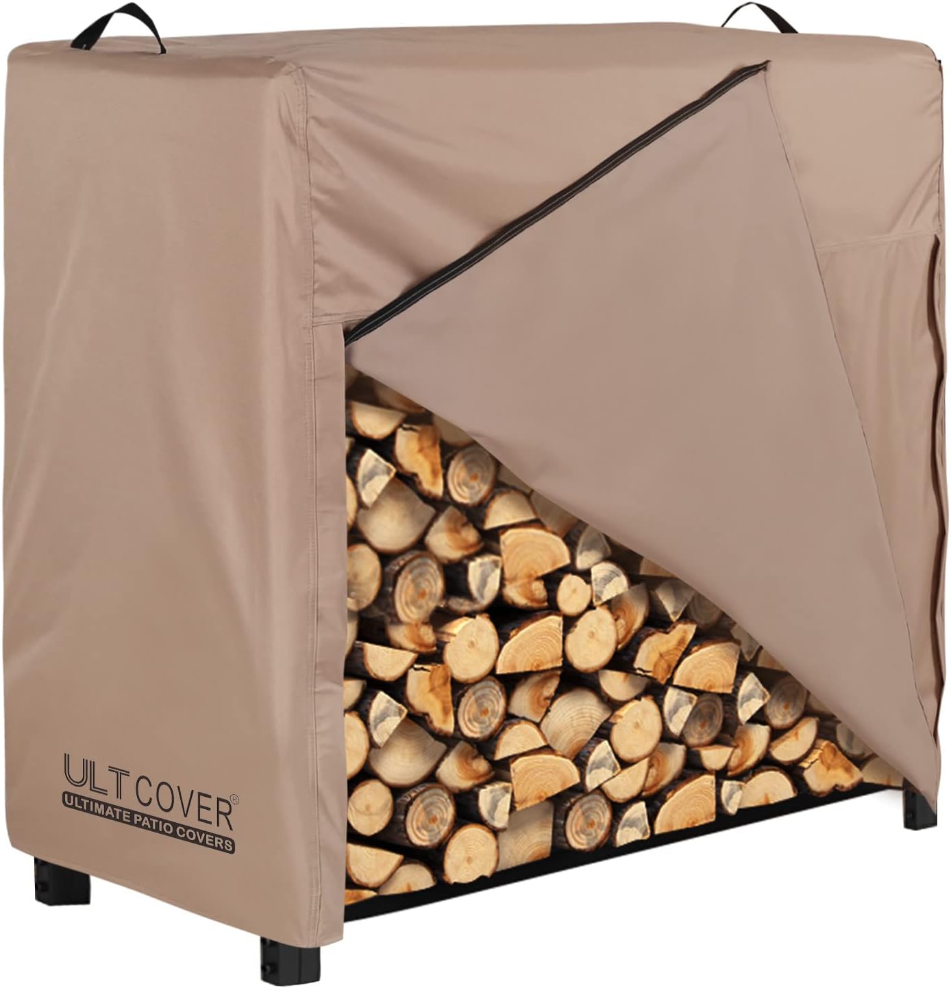 Cubierta impermeable soporte leña 4ft resistente aire libre