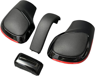 Set 4 Pomas Palanca Cambios Cuero Negro VW Golf 6 7 R GTI