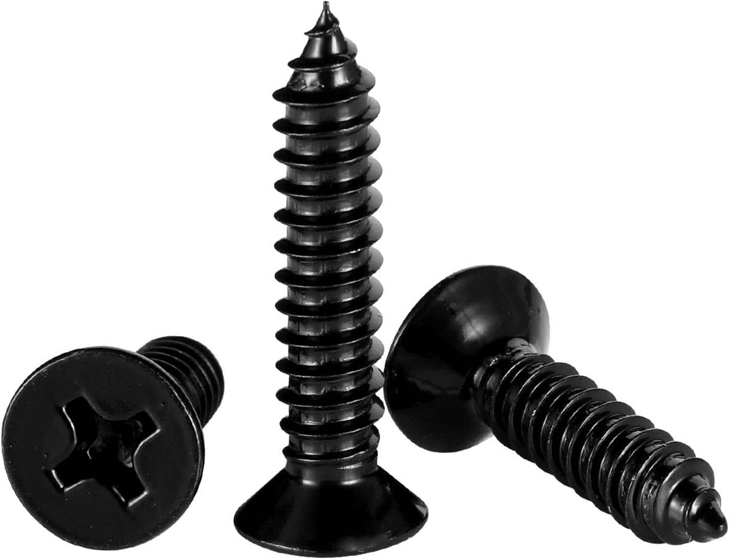 Tornillos madera #4x1-1/2" acero inox 304 negro 100uds