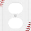 Cubiertas decorativas tomas corriente pelota béisbol blanco