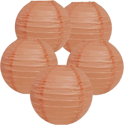 Faroles papel melocotón 8pulg decoración fiesta hogar set 5