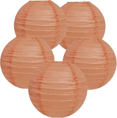 Faroles papel melocotón 8pulg decoración fiesta hogar set 5
