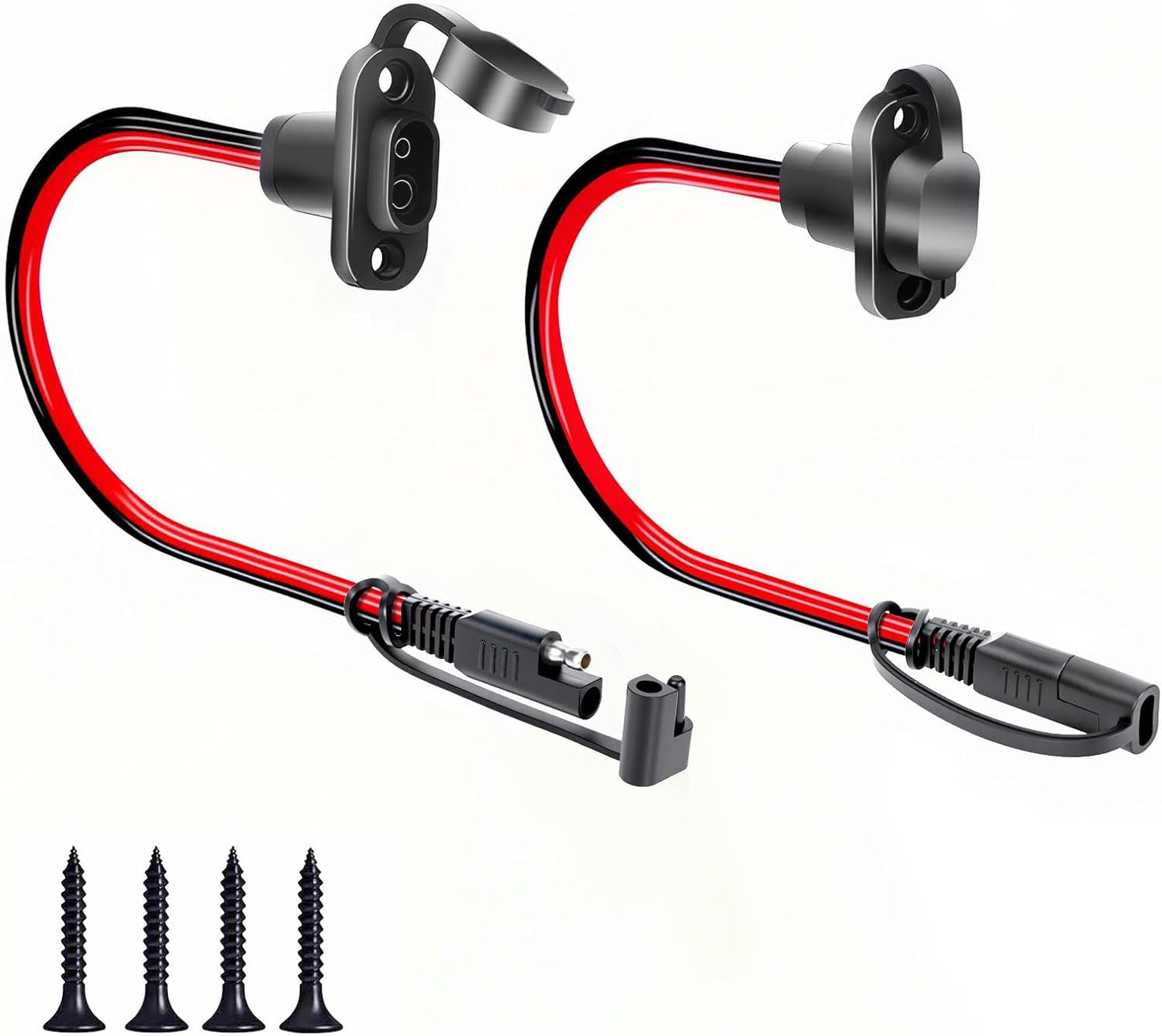 Pack 2 arneses SAE 12 AWG impermeable cargadores auto