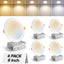 4 Luces LED Techo 6" 2700K-5000K