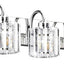 Lámpara baño accesorio tocador cristal cromo 5 luces espejo