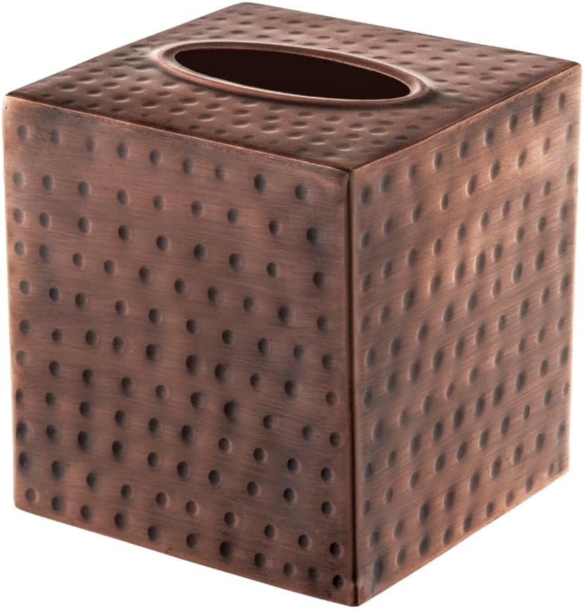 Funda caja paños cuadrada metal antiguo baño decorativo