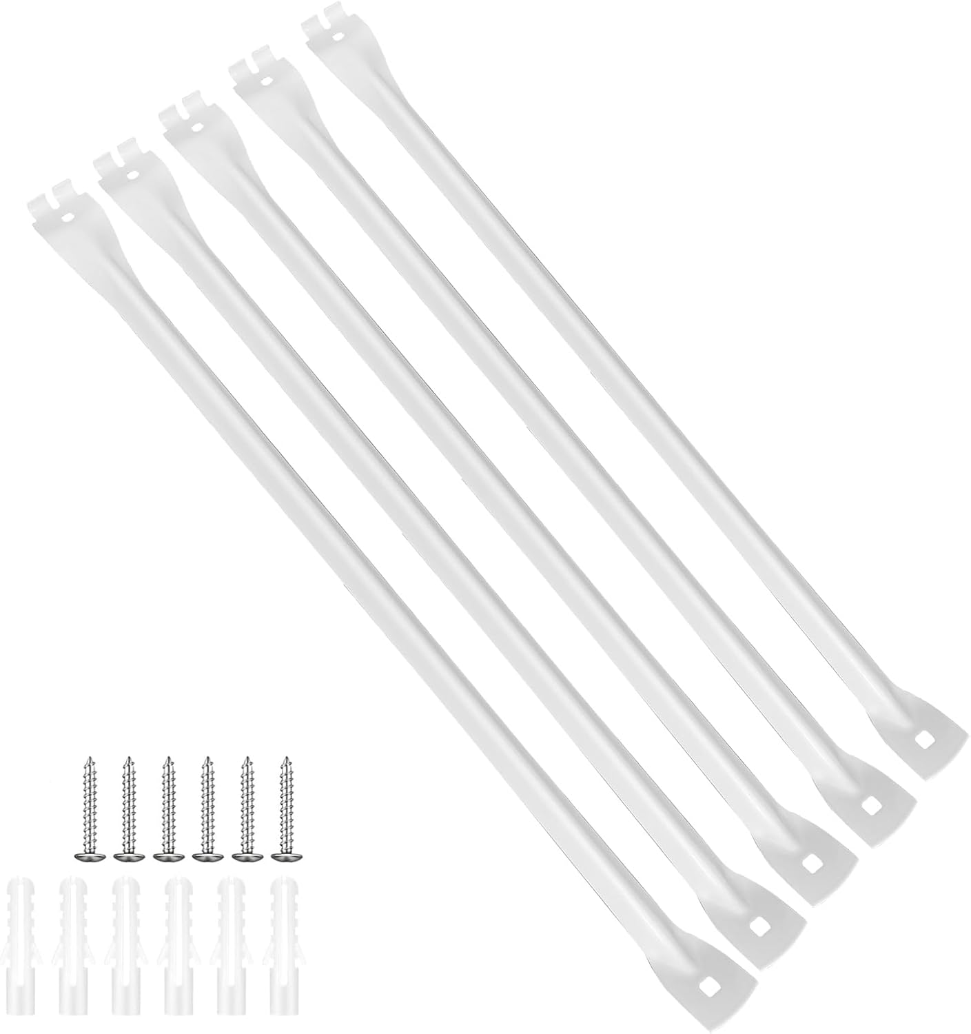 6 Soportes Estantería Alambre 12pulg con Anclajes