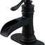 Grifo baño negro mate cascada estilo granja un solo agujero