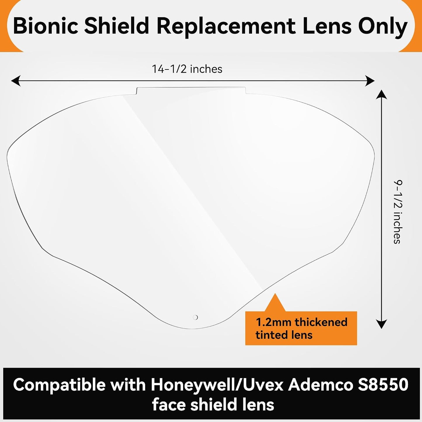Lente repuesto para visera seguridad S8550 S8500 S8510