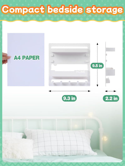 Organiz. pared dormitorio con clips y soporte