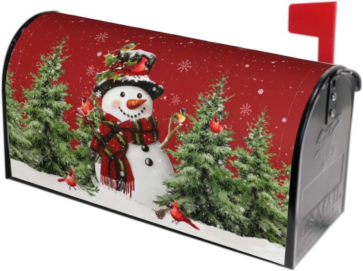 Cubierta magnética buzón navidad muñeco nieve 64,7x53,3cm