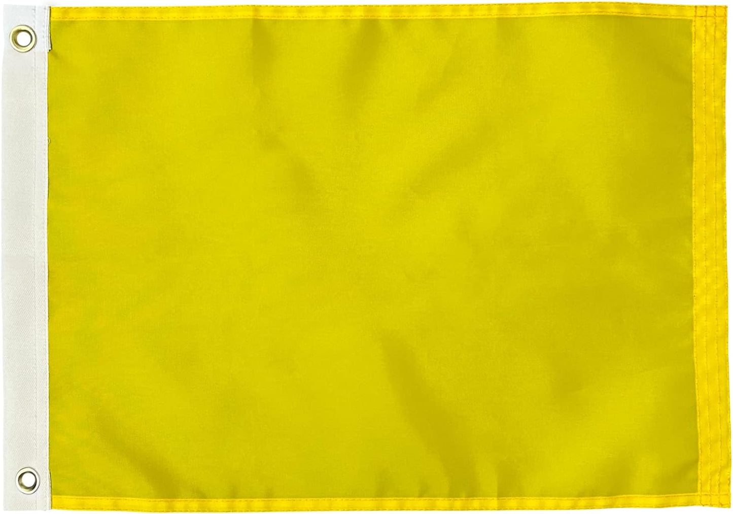 Bandera amarilla poliéster 12x18" ojales latón