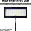 Luces LED feria con soportes y cables negro