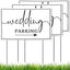 Letreros boda doble cara 16x12" con estacas metal