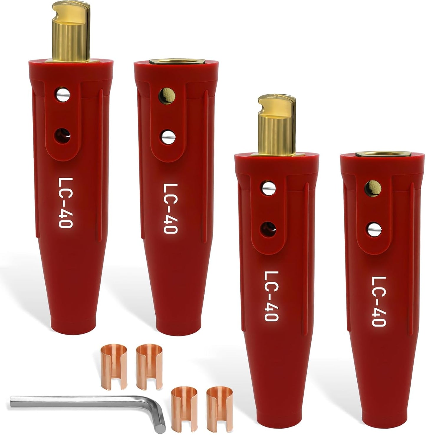 Set 4 Conectores Soldadura Rojo