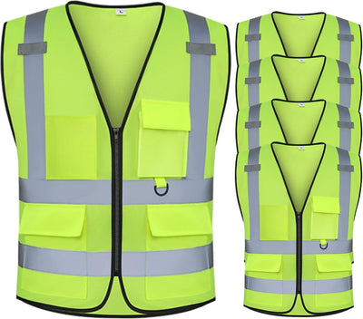 Chaleco seguridad visibilidad alta clase 2 con bolsillos talla L