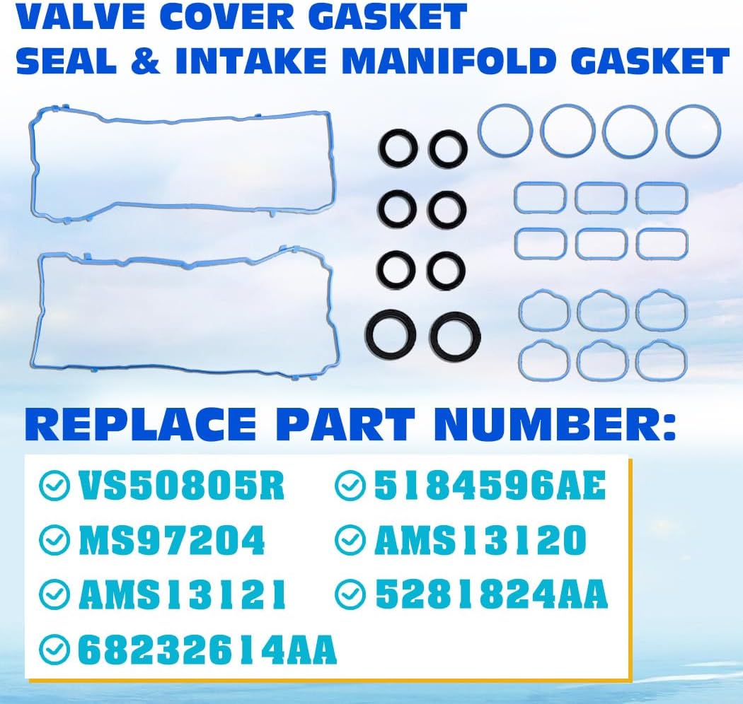 Set tapa válvula colector 3.6L Chrysler Dodge Jeep Ram 11-20