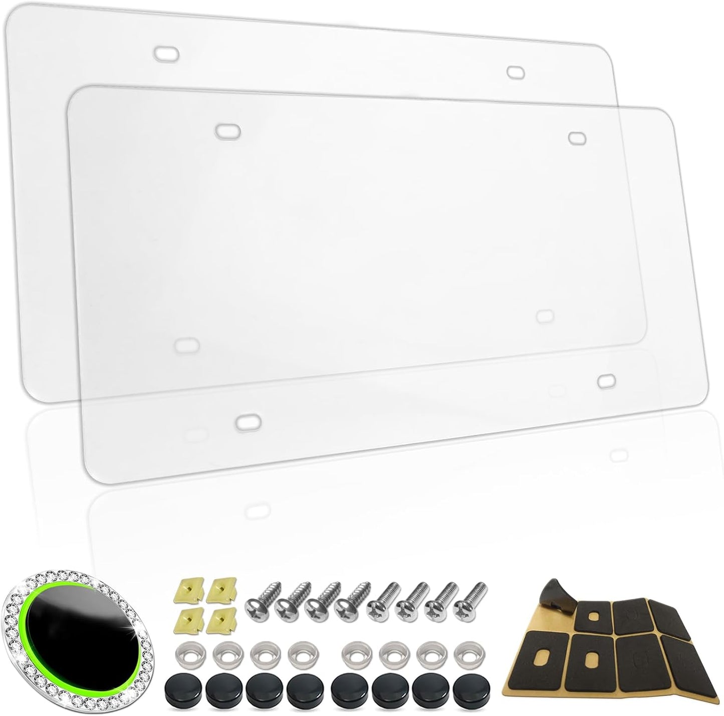 Fundas transparentes para matrícula 2 pzas acrílico