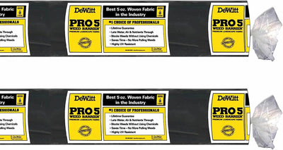 2 Telas Barrera Malezas Pro-5 5x250pies Tapete Resistente Jardín