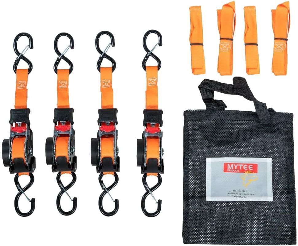 Kit correas trinquete 12pies gancho 4 bucles bolsa